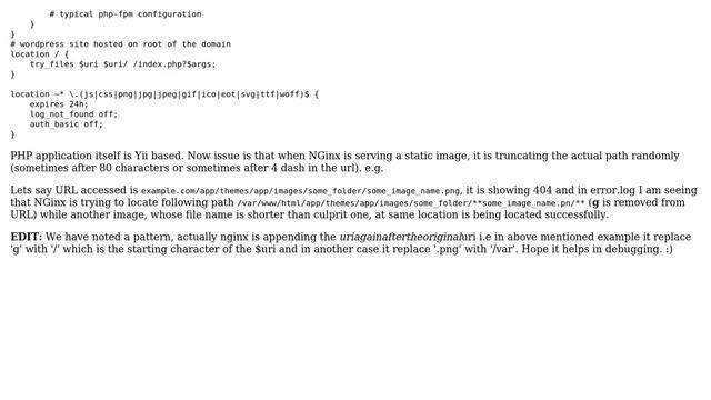 Nginx $uri variable is truncated during processing смотреть онлайн