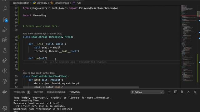 Speeding up Django Email Sending using Multithreading [24] смотреть онлайн
