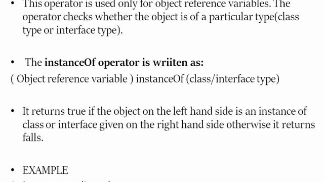 Conditional Operator | instanceOf Operator| and Dot Operators in Java смотреть онлайн