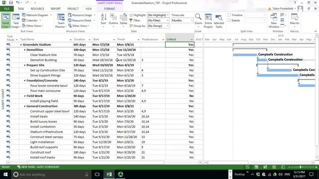 MS Project Network Diagram and Critical Path смотреть онлайн