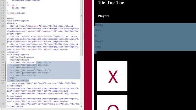 Applying HTML Structure, Positioning, Floating and Styling to create a Tic Tac Toe board смотреть онлайн