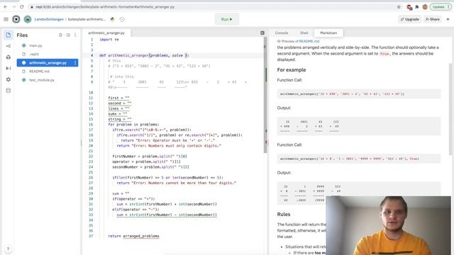 Arithmetic Formatter - Python | FreeCodeCamp смотреть онлайн