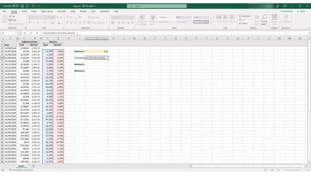 Calculating beta in Excel / Analyzing stock returns / Episode 6 смотреть онлайн