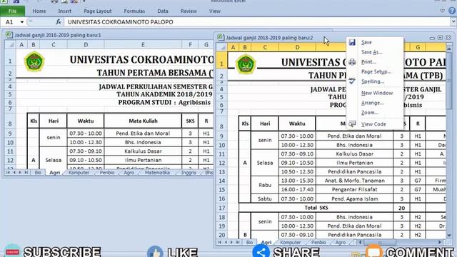 Cara Membuka 2 Sheet Excel Bersamaan Dalam 1 File смотреть онлайн