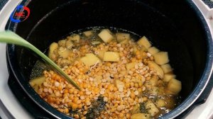 Мультиварка-скороварка. Постная гороховая каша с овощами в ARC–QDL-514D GIFT