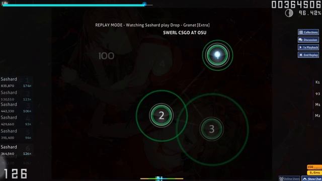 osu! Мой первый топ скор 103рр! Клава + мышка. смотреть онлайн