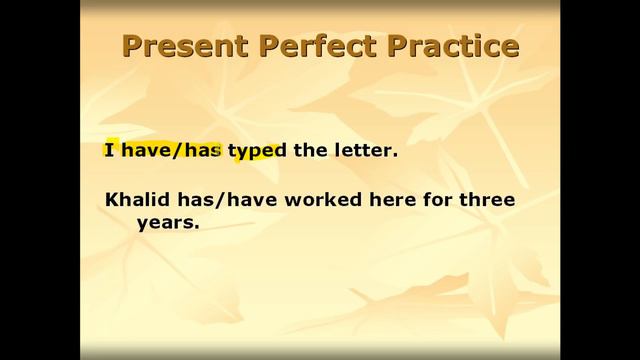 66 Present Perfect vocabulary practice sentences جمل الممارسة في المضارع التام смотреть онлайн