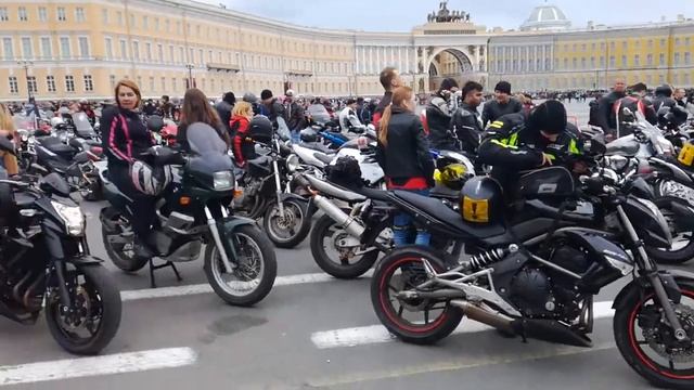 Открытие Мотосезона на Дворцовой СПБ смотреть онлайн