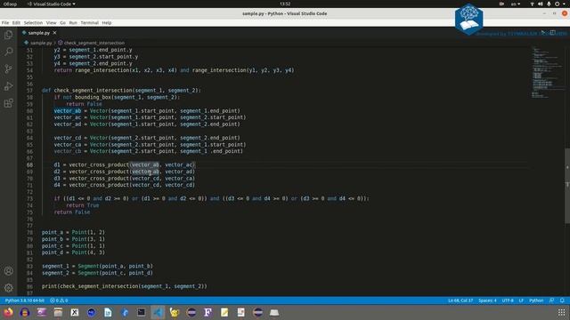 Алгоритмы. Пересечение отрезков. смотреть онлайн