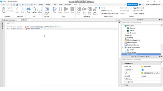 Server Storage and Clone() function (Roblox Studio Tutorial for New Beginners Series) (N058) смотреть онлайн
