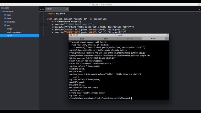 Discover Flask, Part 5 - Databases смотреть онлайн