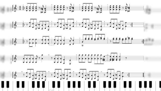 Mindless Self Indulgence - Get It Up (easy piano tutorial/sheet notes) смотреть онлайн