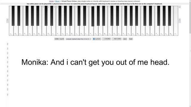 Piano DDLC  - Just Monika