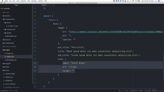 Nuxt - #4 Create a Hero Component смотреть онлайн