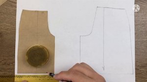 Моделируем юбку-брюки со складкой из выкройки широких брюк