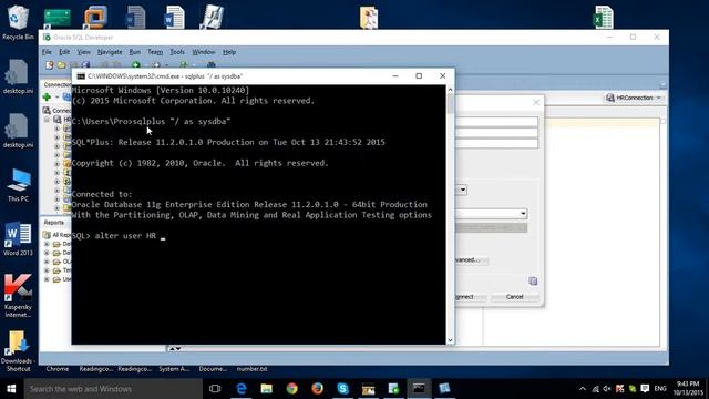 Unlock and Reset password on Oracle user account смотреть онлайн