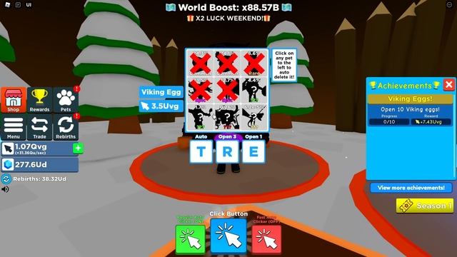 САМЫЙ СИЛЬНЫЙ ВИКИНГ В ОБНОВЛЕНИИ CLICKER SIMULATOR В РОБЛОКС! ROBLOX смотреть онлайн
