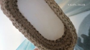 Овальная корзина из джута