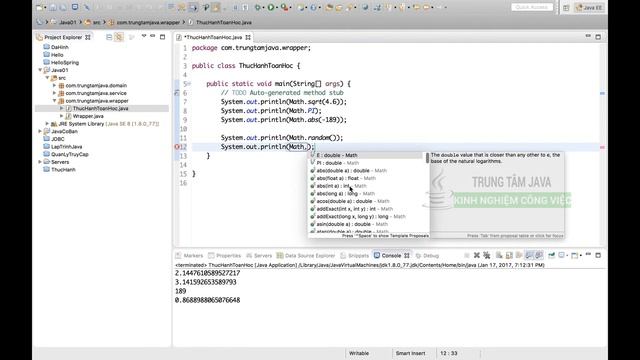 Java Cơ Bản - Thư viện Math chứa hàm toán học trong Java смотреть онлайн