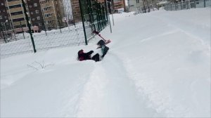 Тест модуля Мотобуксировщик Мотосноубордом в  городе