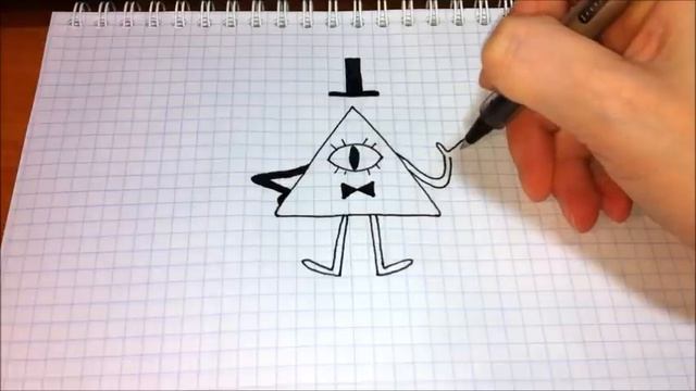 Простые рисунки #282 Билл из Гравити Фолз ( рисунок Билла Шифра ) Bill Cipher смотреть онлайн