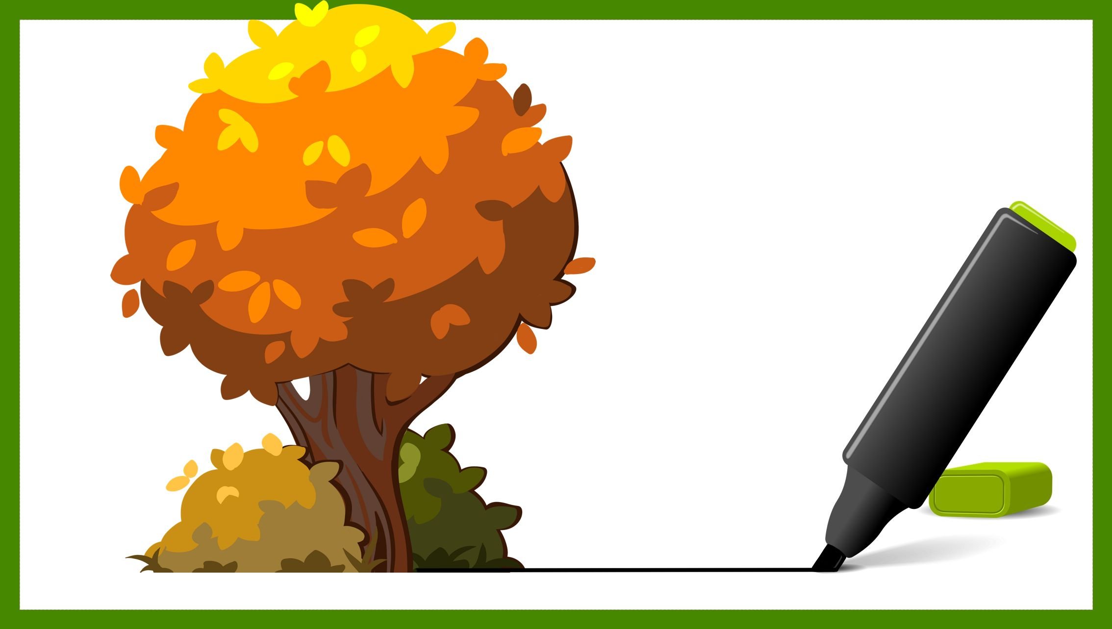 Как нарисовать осень \\ осеннее дерево // простые рисунки \\ векторное изображение \\ рисуем кусты смотреть онлайн