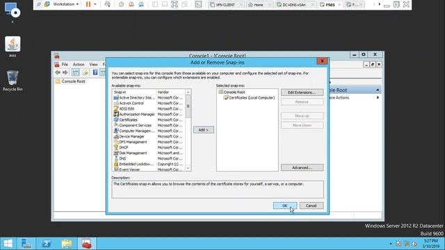 Certficate Services(Installing and managing certificates) on Windows Server 2016 смотреть онлайн