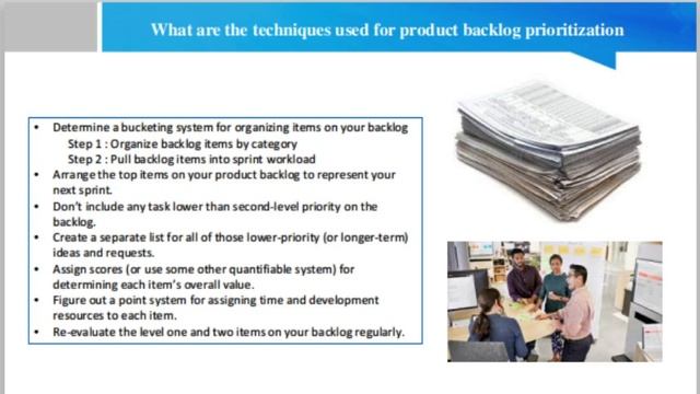 What are the techniques used for product backlog prioritization смотреть онлайн