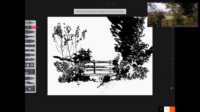 Sketching with pen and Ink in Tayasui Sketches - My Digital Sketchbook #3 смотреть онлайн