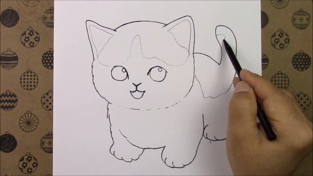 Kolay Sevimli Kedi Resmi Adım Adım Nasıl Çizilir, Çizim Hobimiz Karakalem Kolay Çizim Fikirleri