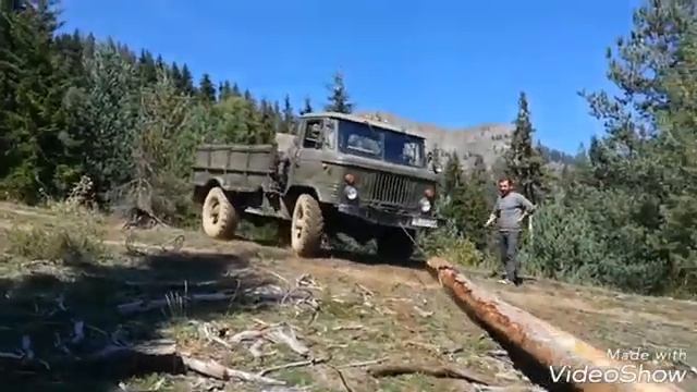 Газ66 в лесу