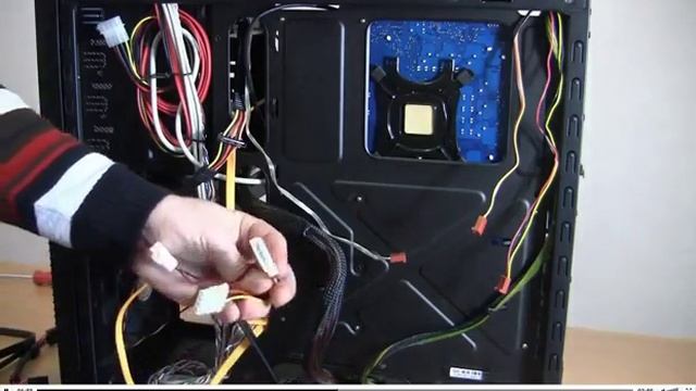 Уроки по сборке компьютера Подключаем кабели смотреть онлайн