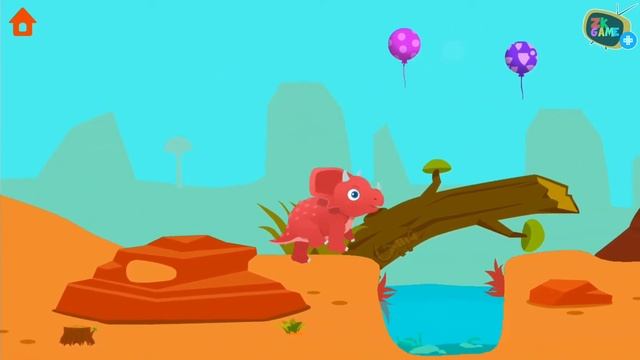 Baby Dino Dinosaur Park Explore - Baby Triceratops Exploring Jurassic Park - Dino Game for Kids смотреть онлайн
