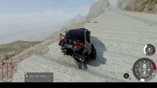 BeamNG testing cars to see if they survive the hill смотреть онлайн