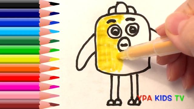 Раскраска для детей ГЕРОИ МУЛЬТИКА МИМИМИШКИ - Цыпа. Учим цвета. смотреть онлайн