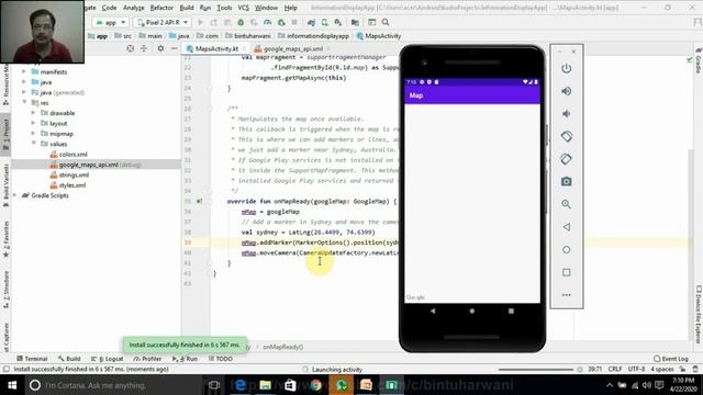 How to Implement Google Map in Android Studio | Android Kotlin Tutorial Of Google Map API #13 смотреть онлайн