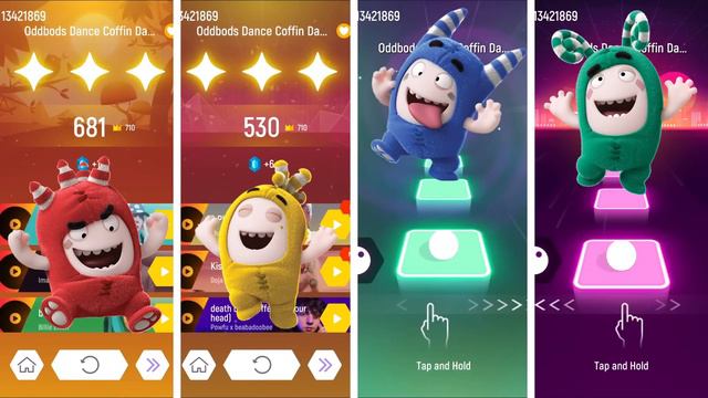 Oddbods Fuse Vs Oddbods Bubbles Vs Oddbods Pogo Vs Green Oddbods | Tiles Hop EDM Rush