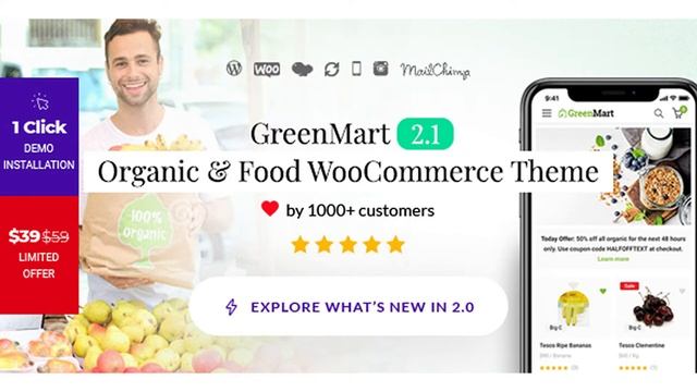 GreenMart – Organic & Food WooCommerce WordPress Theme | Themeforest Website Templates and Themes смотреть онлайн
