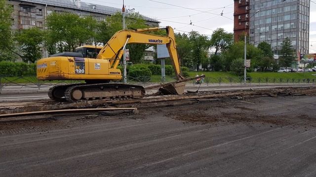 Пермь Северная дамба Демонтаж трамвайных рельсов смотреть онлайн