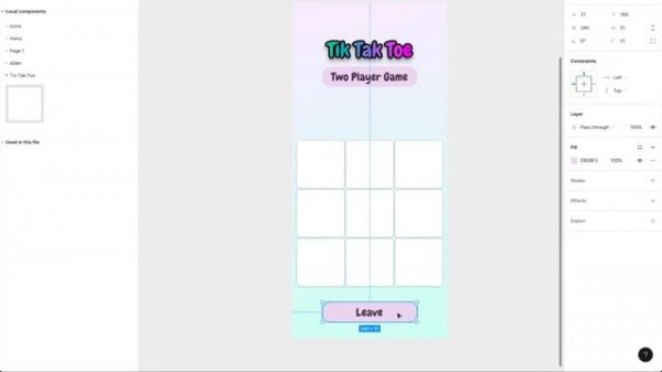 Figma Tutorial - Create tic-tac-toe game | game tutorial | Figma video