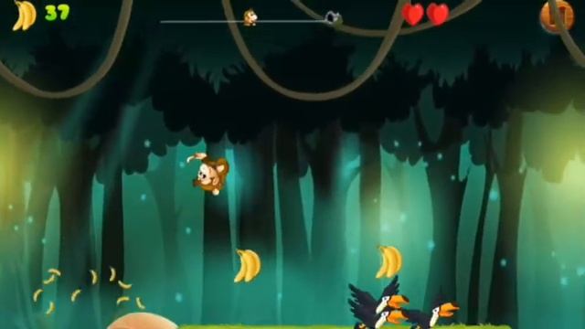 jungle monkey run 2 banana adventure gameplay 3rd level !! смотреть онлайн