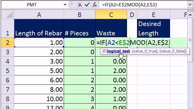 Excel Magic Trick 736: Formula & Conditional Formatting To Show Waste From Cutting Rebar смотреть онлайн