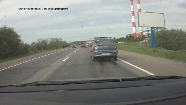 Обгон по сплошнойв районе ТЭЦ-2