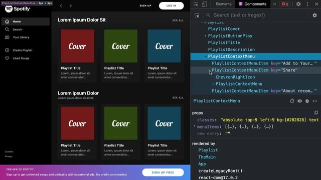React JS Tailwind CSS Spotify клон #13 - Рефакторинг контекстного меню смотреть онлайн