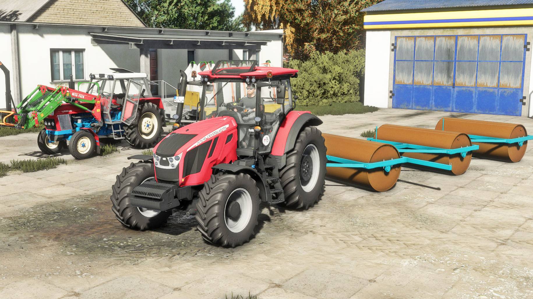 Farming Simulator 22 / Карта Kolonia / Прикатывание посевов катками Zetor Crystal HD170 смотреть онлайн