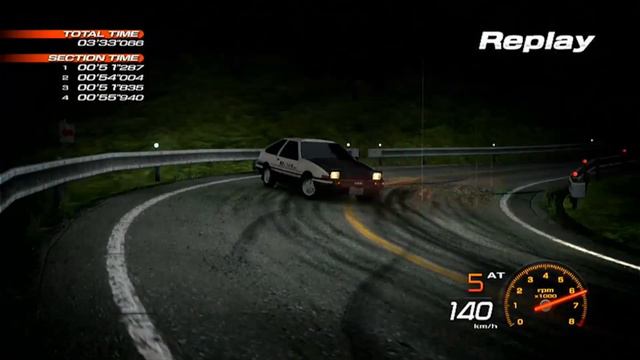 INITIAL D EXTREME STAGE: AE86 VS MAZDA RX7 (FC3S)秋名山下坡