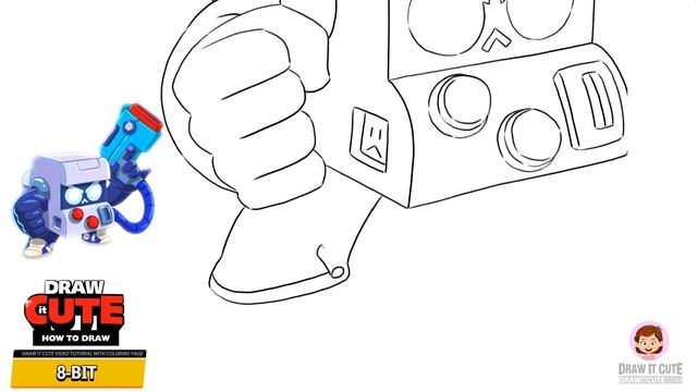 How to draw 8-Bit | Brawl Stars super easy drawing tutorial with coloring page смотреть онлайн