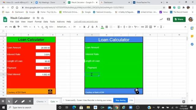 Google Sheets Calculator