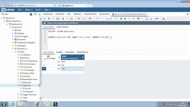 #SQL Update and Delete Operations on Table #CRUD #Postgresql смотреть онлайн