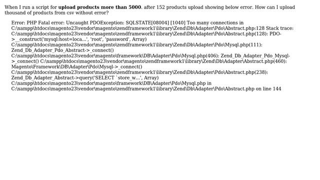 Magento 2 PHP Fatal error: Uncaught PDOException: SQLSTATE[08004] [1040] Too many connections смотреть онлайн